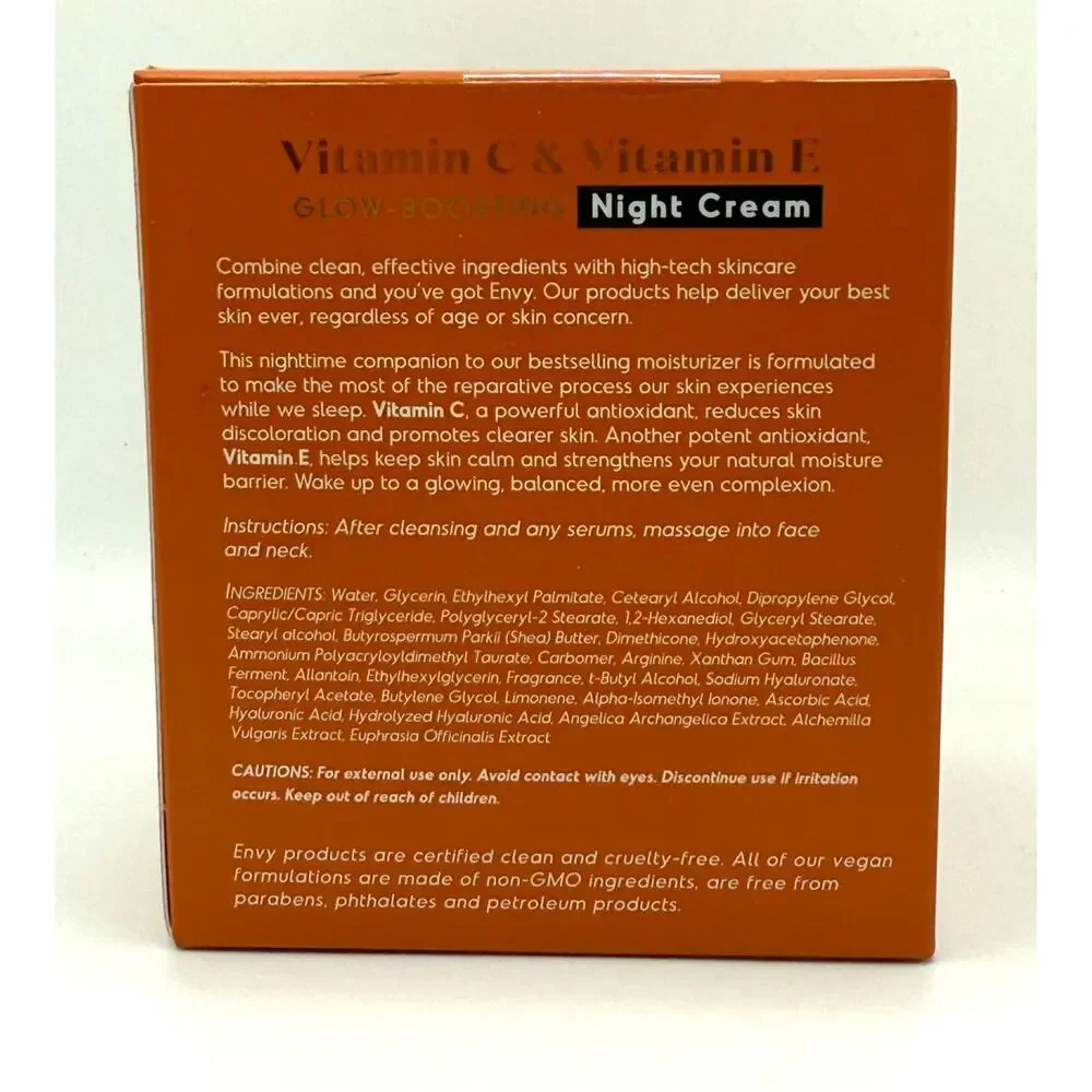 SEALED Vitamin C & Vitamin E Vegan Glow Boosting Night Cream